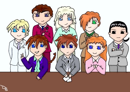 The Chibi Board of Directors' Official Portrait was drawn by Dubird exclusively for The Shooting Stars Collection. Please do not copy.